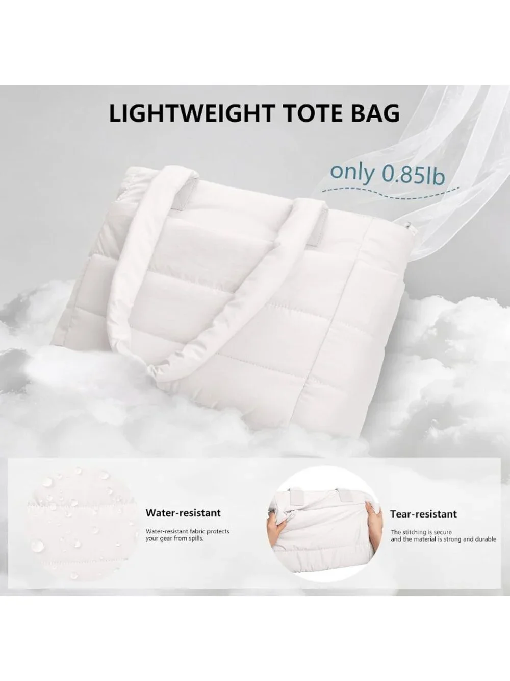 N/A puffer tote